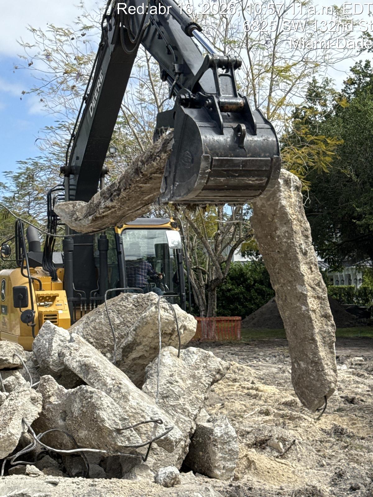 Demolition in progress